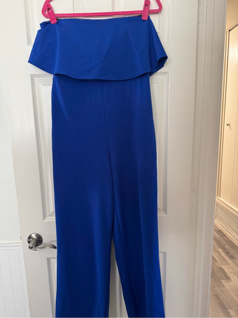 Strapless Cobalt Blue Jumpsuit